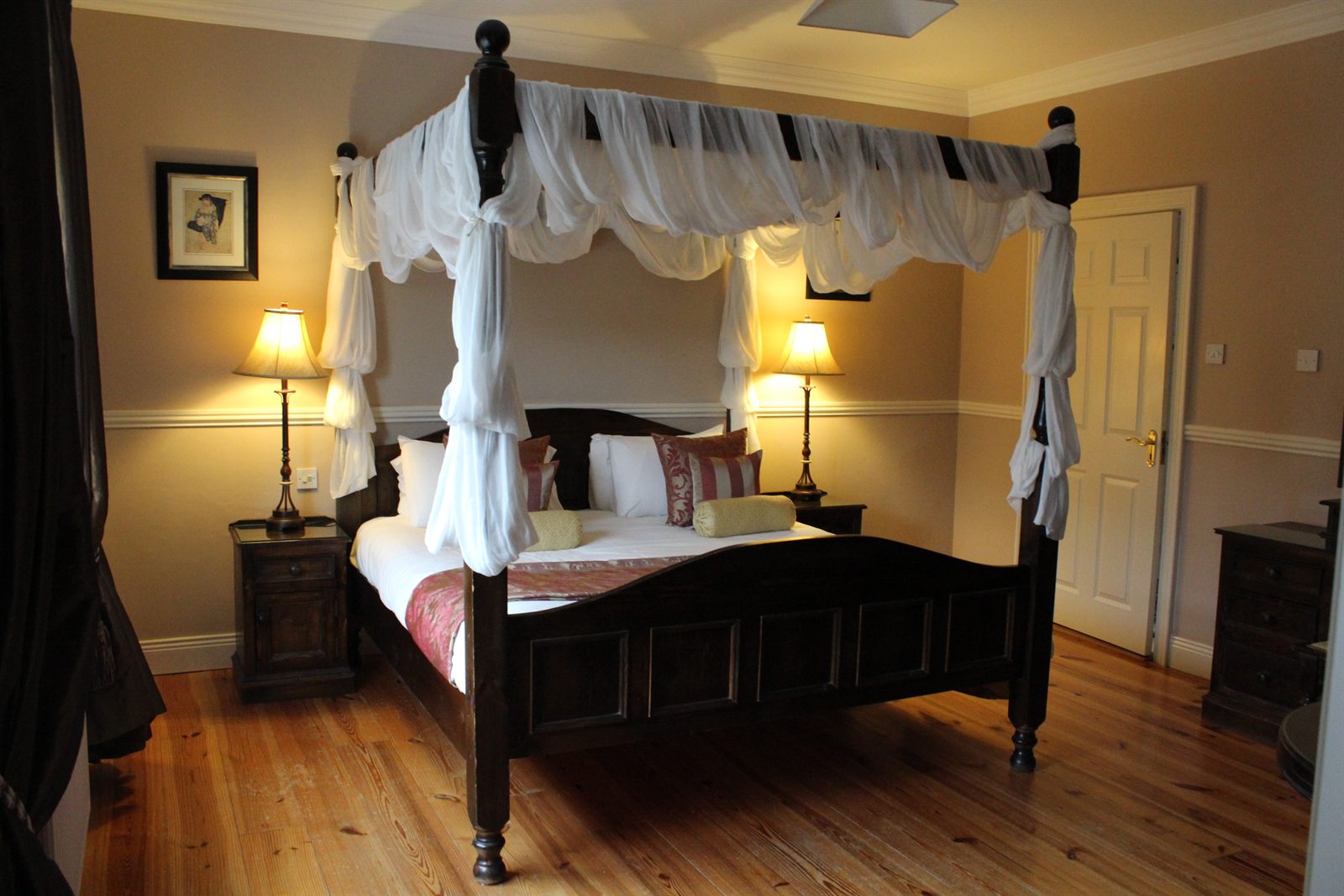 The four-poster bedroom at Adare Country House